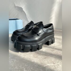 Prada Monolith leather Loafers